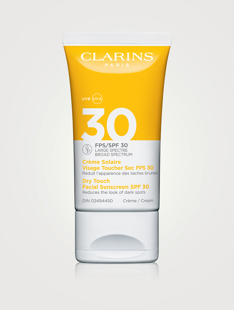 Crème solaire visage toucher sec FPS 30