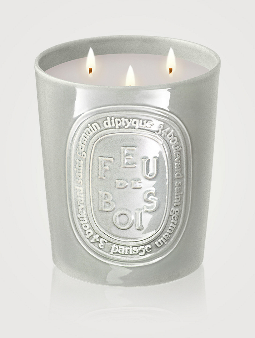 Feu de Bois (Wood Fire) - Taper candle with branded oval base