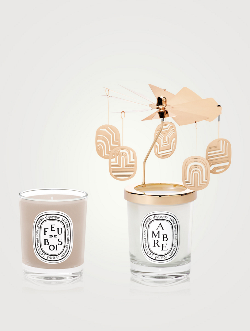Feu de Bois & Ambre Candle Carousel Set