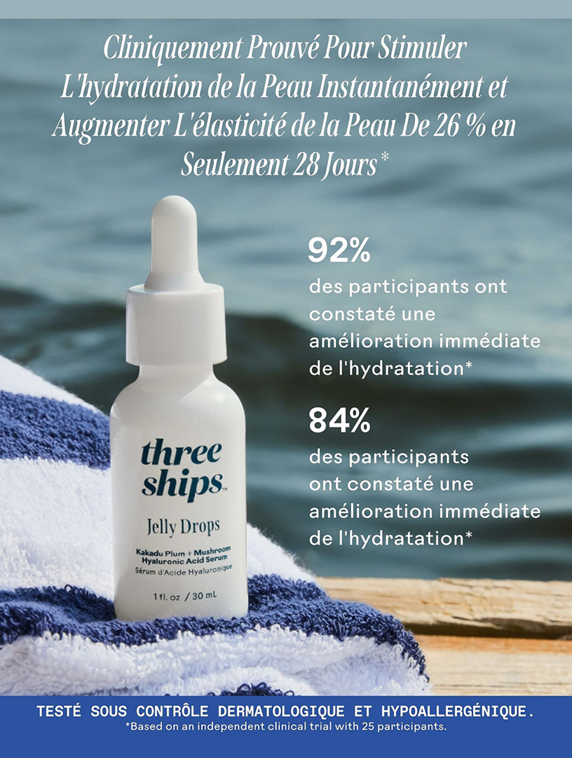 THREE SHIPS Jelly Drops Kakadu Plum + Mushroom Hyaluronic Acid