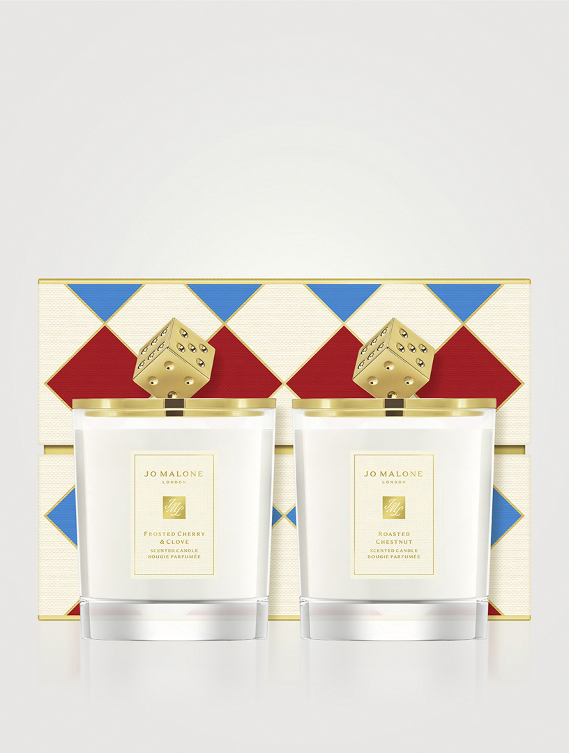 Decorated Candle Duo Holiday Gift Set