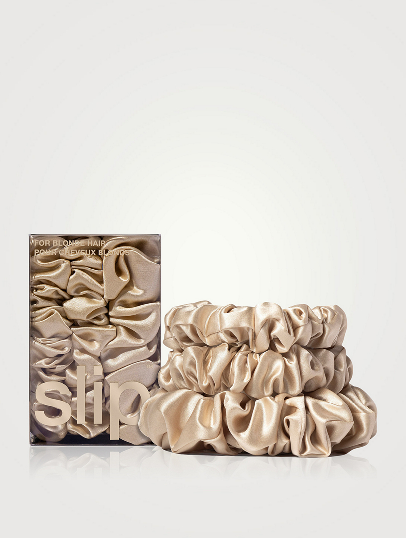 Pure Silk Assorted Scrunchies - Blonde
