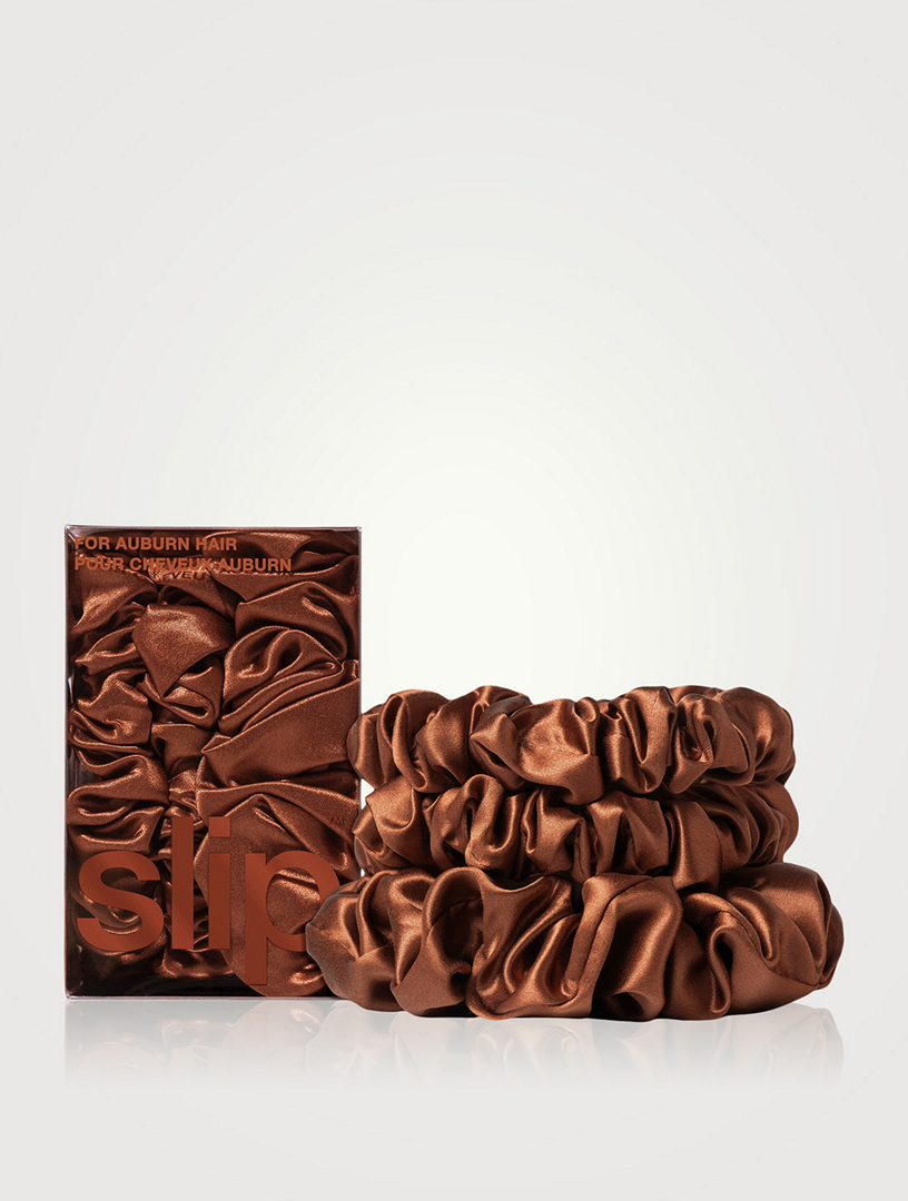 Pure Silk Assorted Scrunchies - Auburn