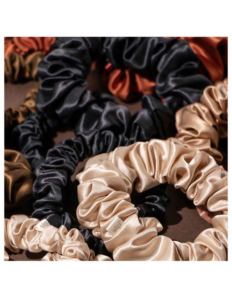 Pure Silk Assorted Scrunchies - Auburn