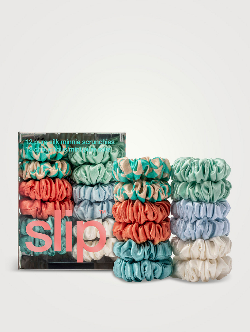 Pure Silk Minnie Scrunchies - Seaside