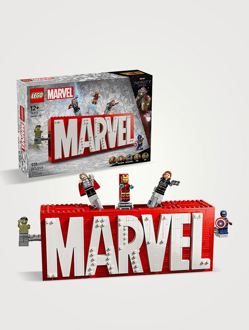 LEGO Marvel : Logo et Figurines MARVEL, Ensemble à Collectionner, Ensemble à Construire 76313