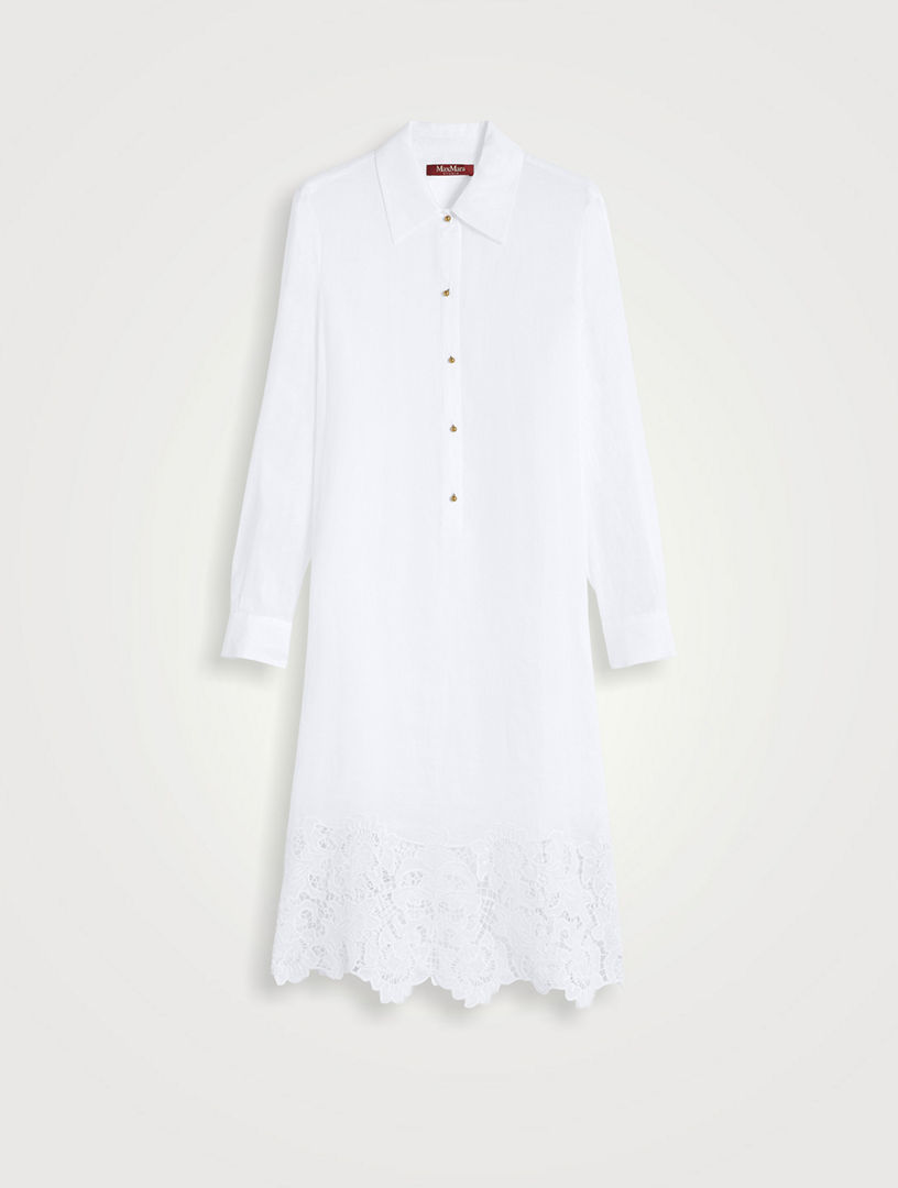 POLO RALPH LAUREN Lace-Trimmed Midi Dress | Holt Renfrew
