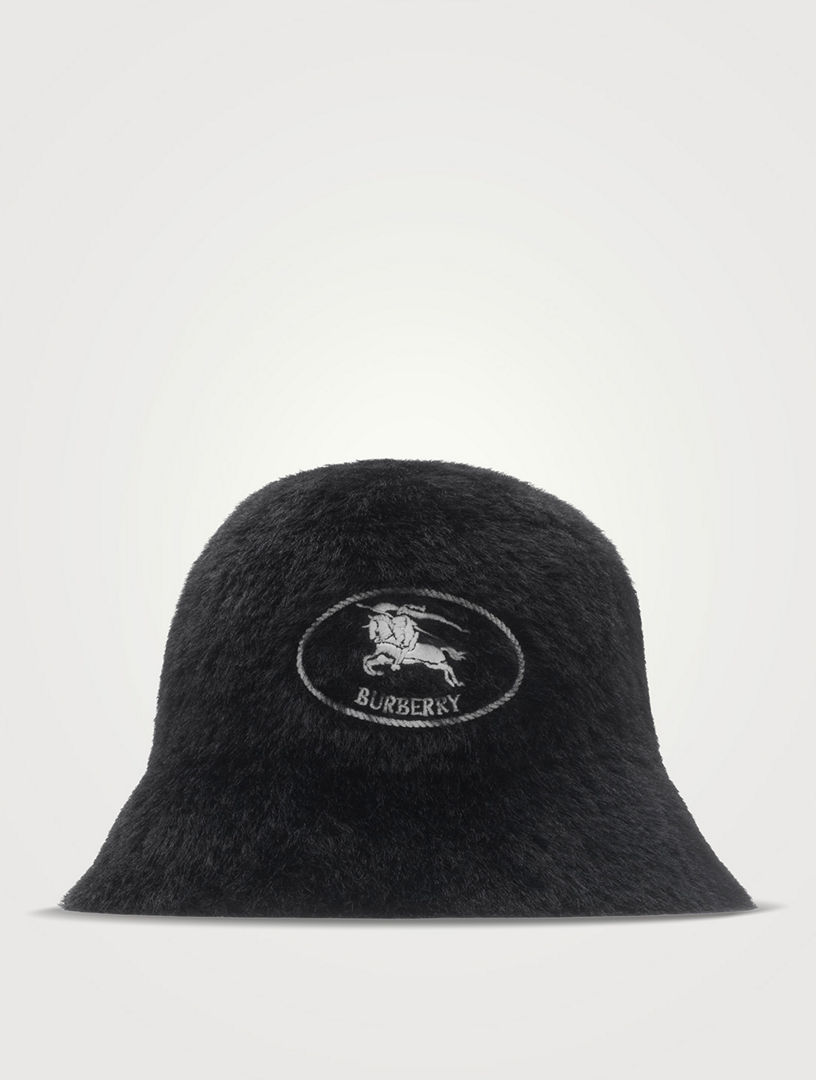 Knight Stamp Faux Fur Bucket Hat