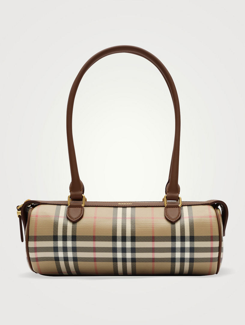 Mini Check Barrel Bag