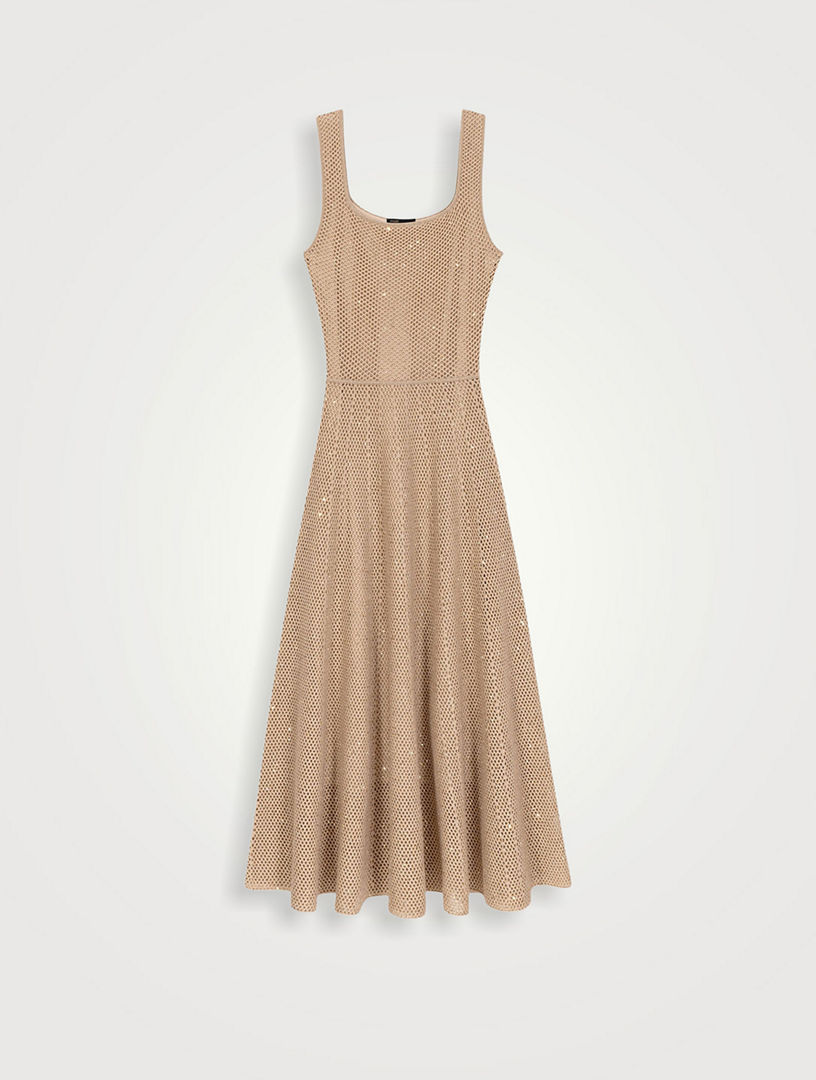 SANDRO Fancy Knit Midi Dress | Holt Renfrew