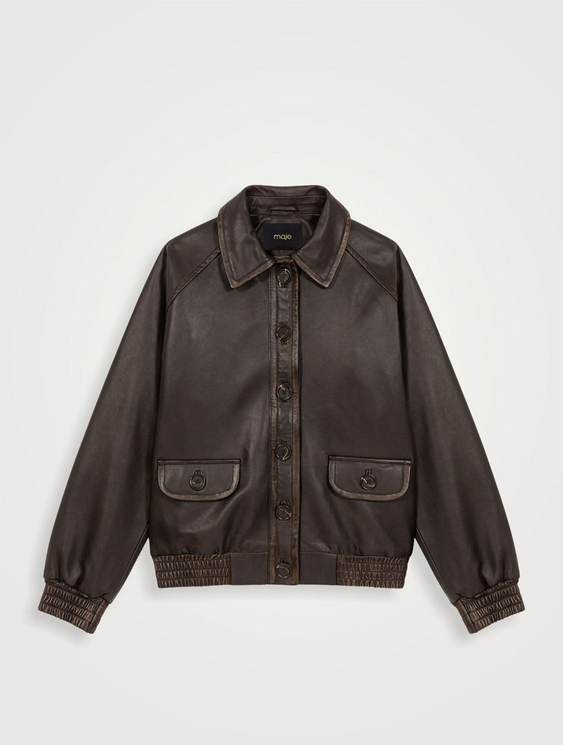 Cropped Leather Jacket