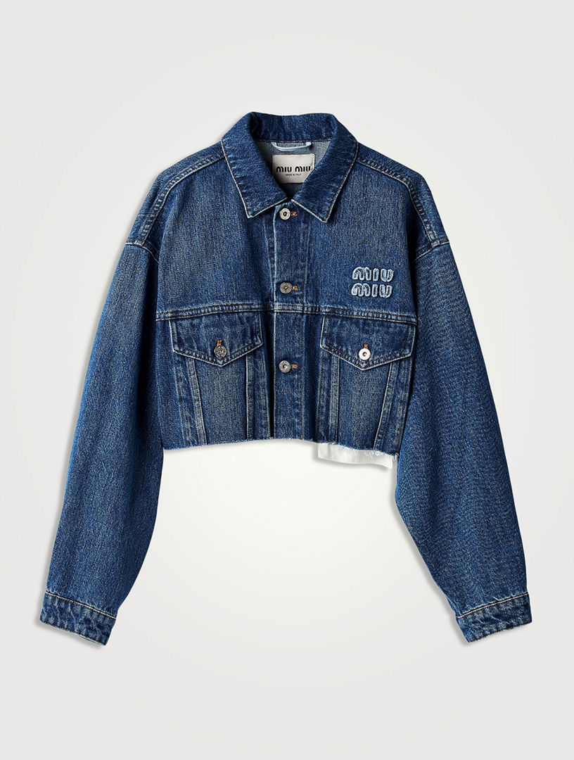 PRADA Denim Blouson Jacket | Holt Renfrew