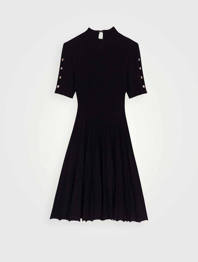 elasticated knit dress sandro Mini With Ruffles Midi dress