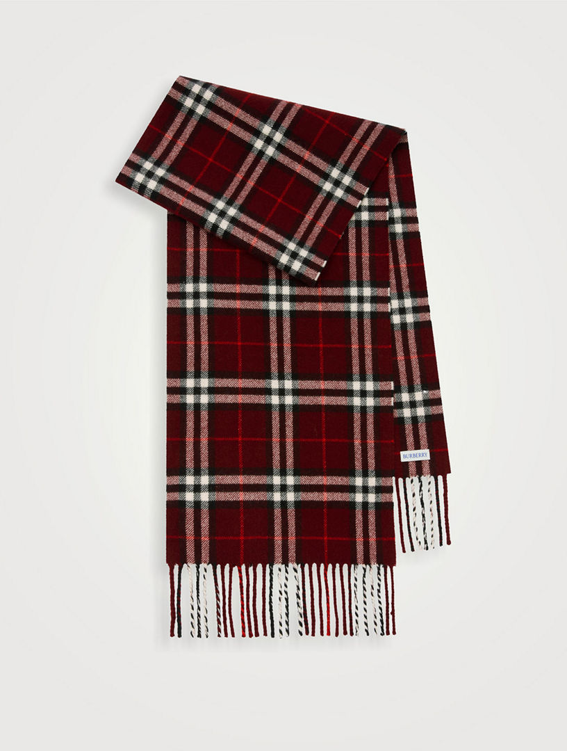 Sparkle Check Cashmere Scarf