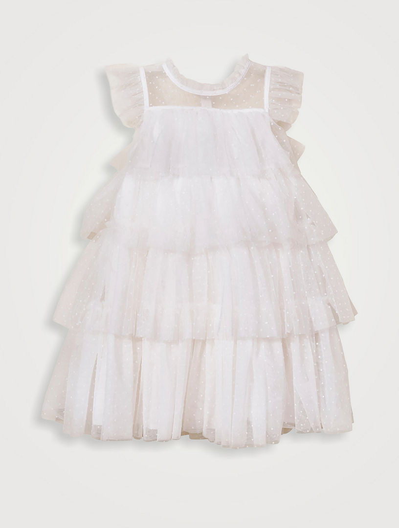 Rise Little Earthling Robe Volants Blanc 12-18m