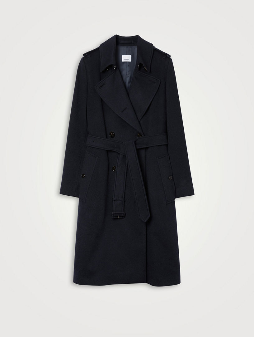 ALAÏA Denim Trench Coat | Holt Renfrew