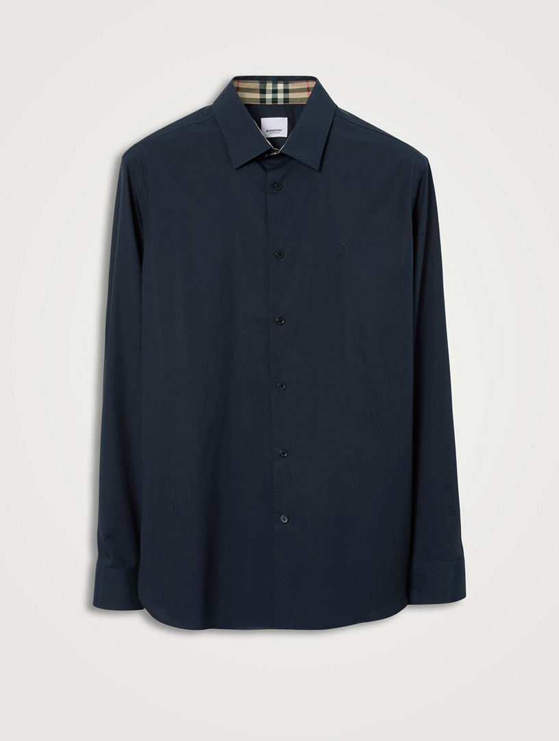 Slim Fit Stretch Cotton Shirt