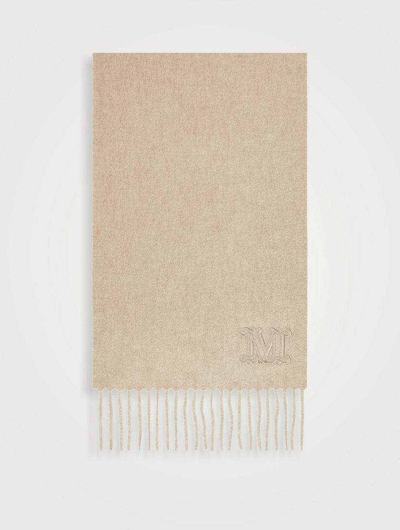 Monogram-embroidered Cashmere Stole