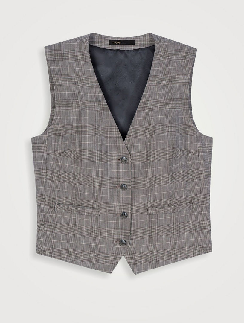 SANDRO Beaded Peplum Tweed Vest | Holt Renfrew