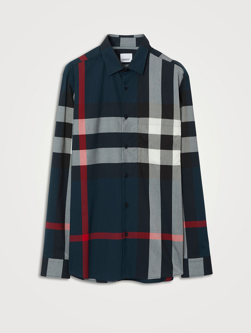 Slim Fit Check Cotton Shirt