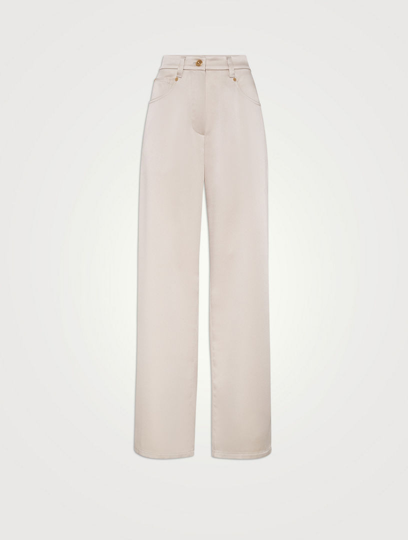 BRUNELLO CUCINELLI Wide Satin Trousers