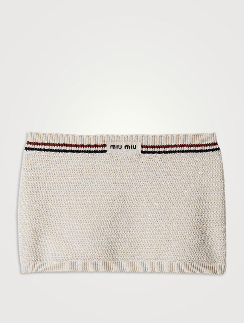 Mini-jupe en tricot de coton