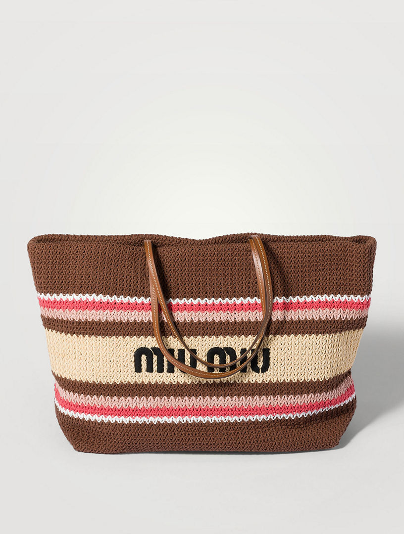 Raffia-effect Woven Tote Bag