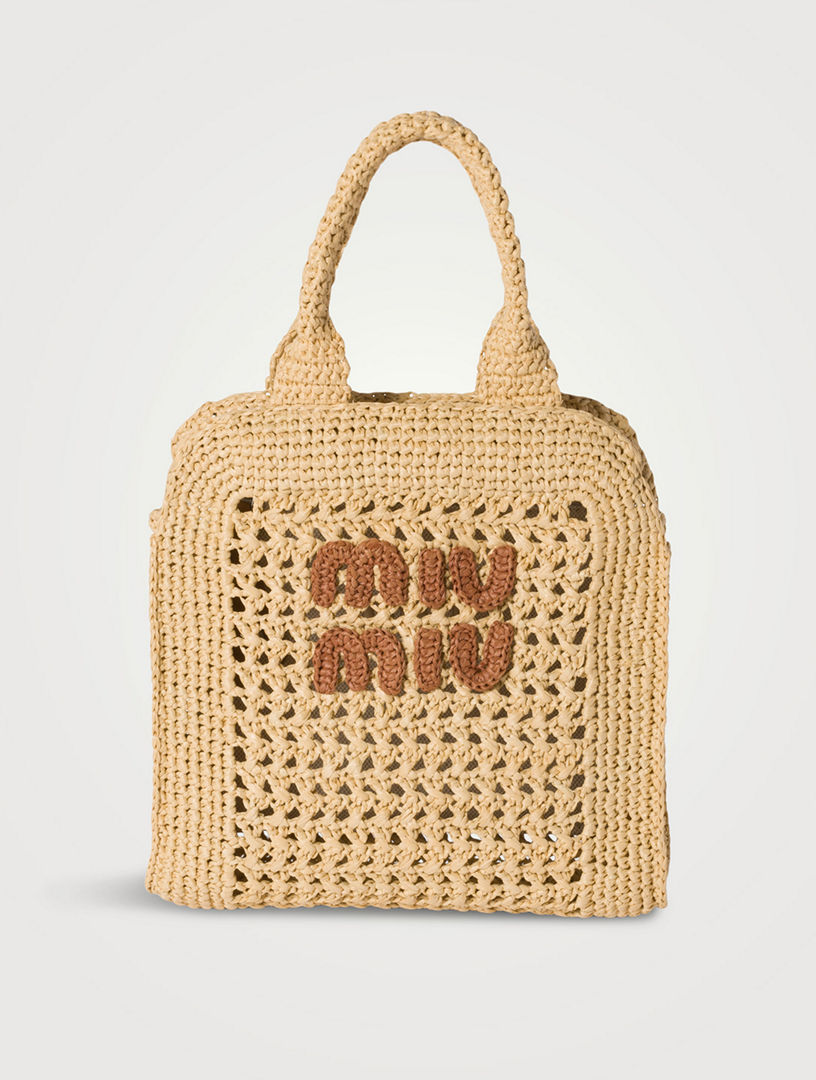 Raffia-effect Woven Tote Bag