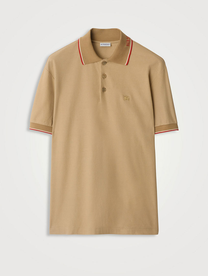 Polo en coton avec col à logo