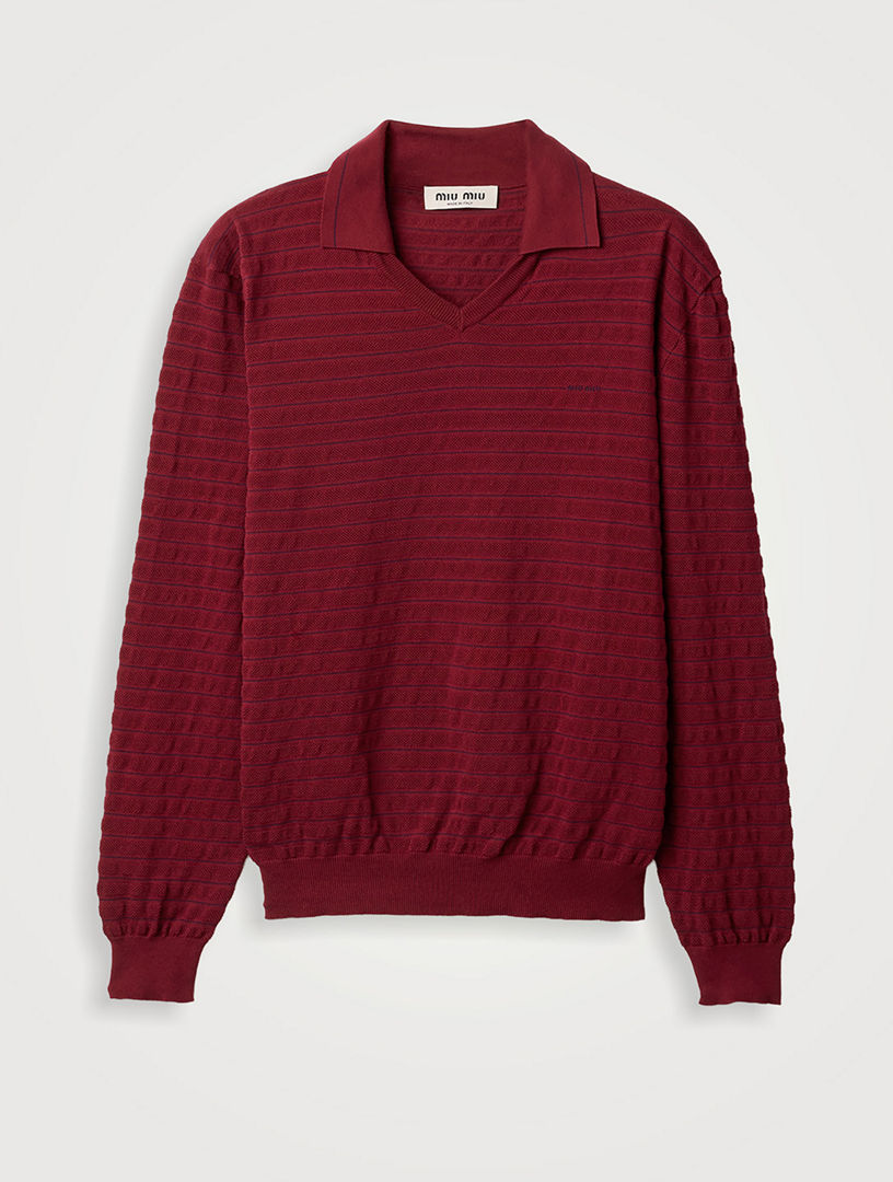 V-neck Cotton Sweater