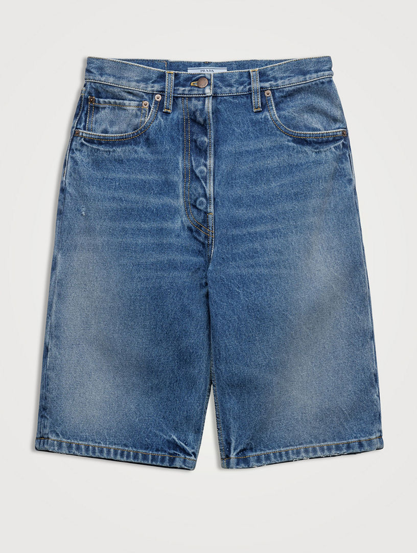 SACAI Tweed And Denim Shorts | Holt Renfrew