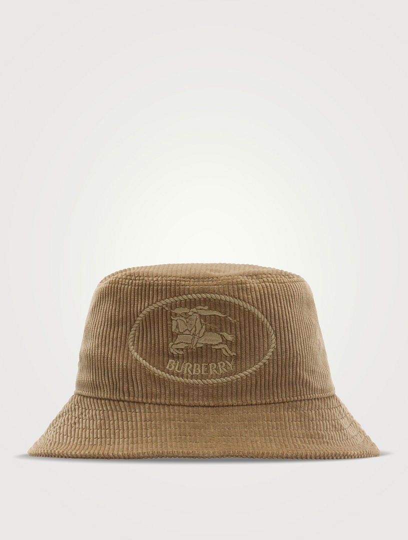 Knight Stamp Corduroy Bucket Hat