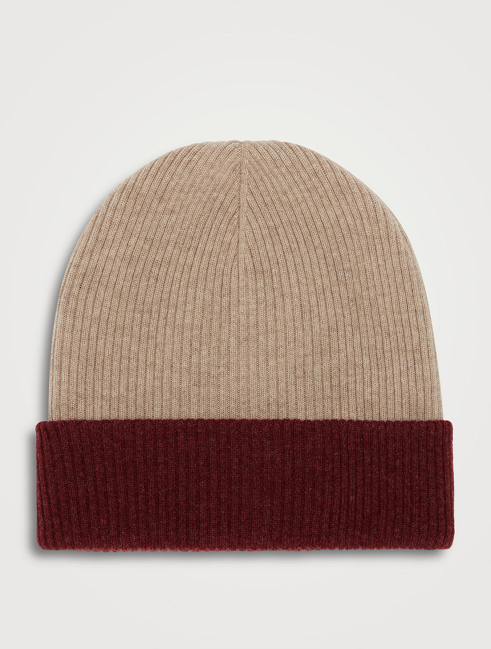 Cashmere Double Knit Ribbed Beanie