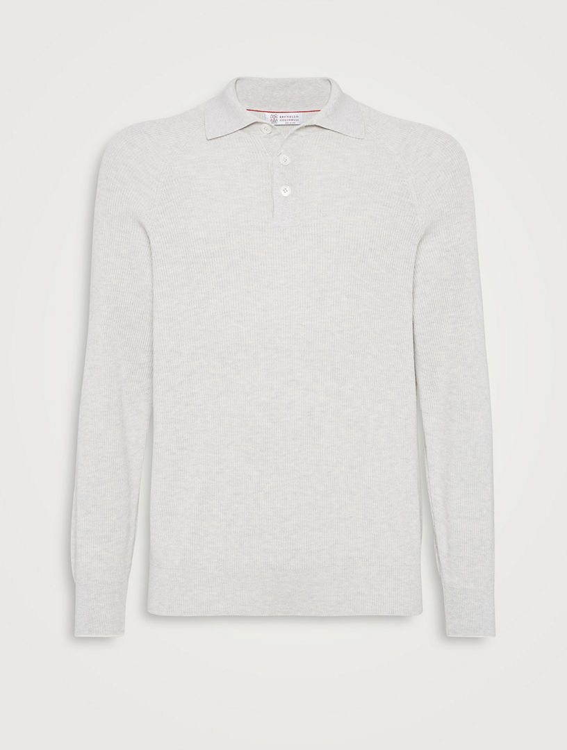 Cotton Polo-style Sweater