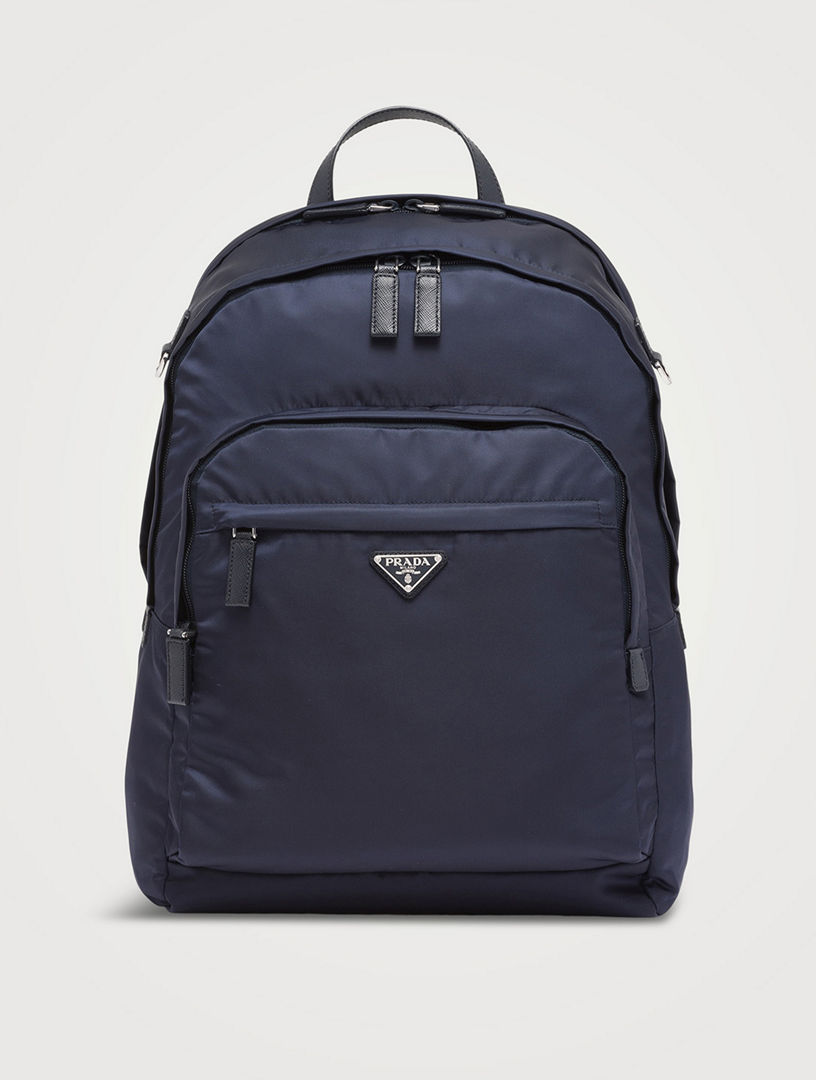 Re-nylon And Saffiano Leather Backpack