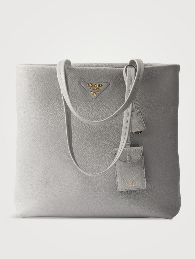 【THE ROW】Gray Marlo Leather Tote TR26618B-The-Row-Marlo-grey-