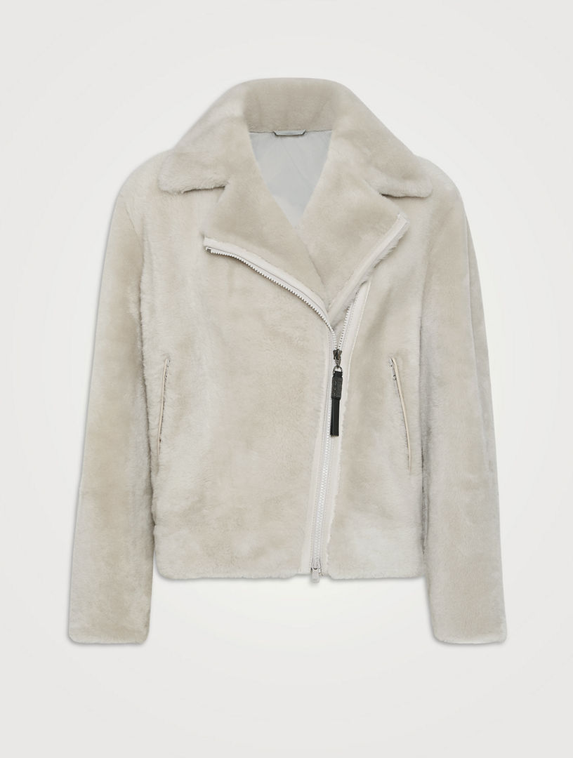 Soft Shearling Biker Jacket