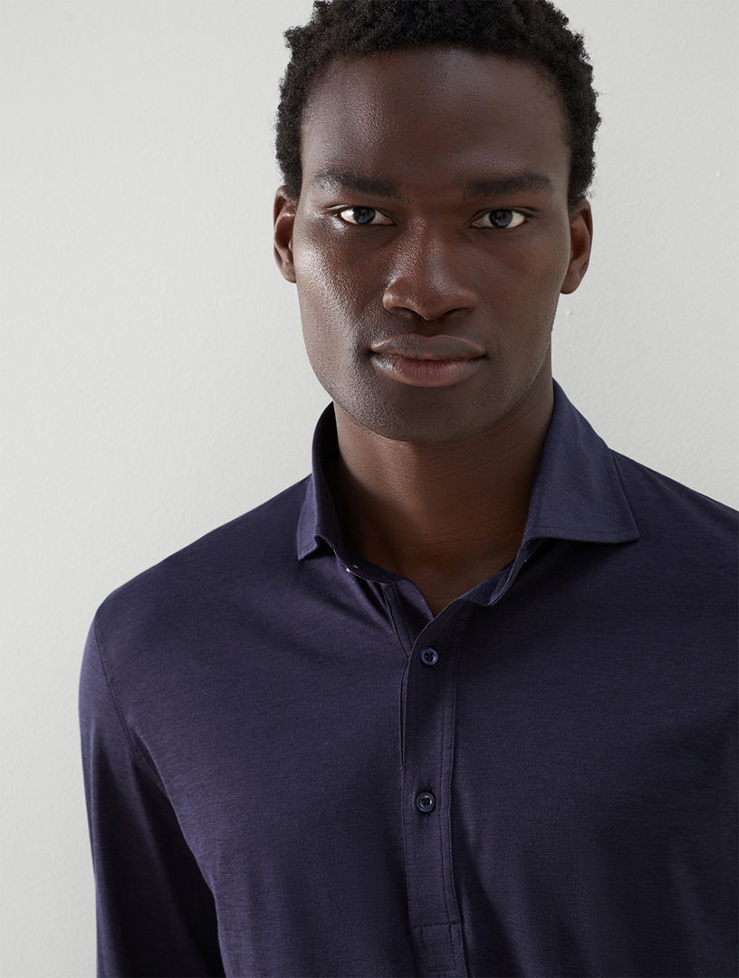 BRUNELLO CUCINELLI Silk And Cotton Polo | Holt Renfrew