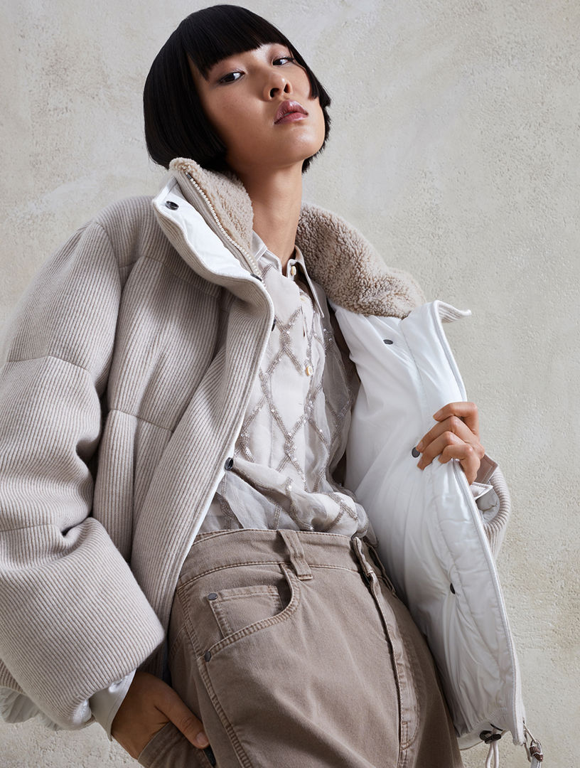 BRUNELLO CUCINELLI ダウンジャケット ホワイト ホワイト（白）系 BRUNELLO CUCINELLI(ブルネロクチネリ) ダウン