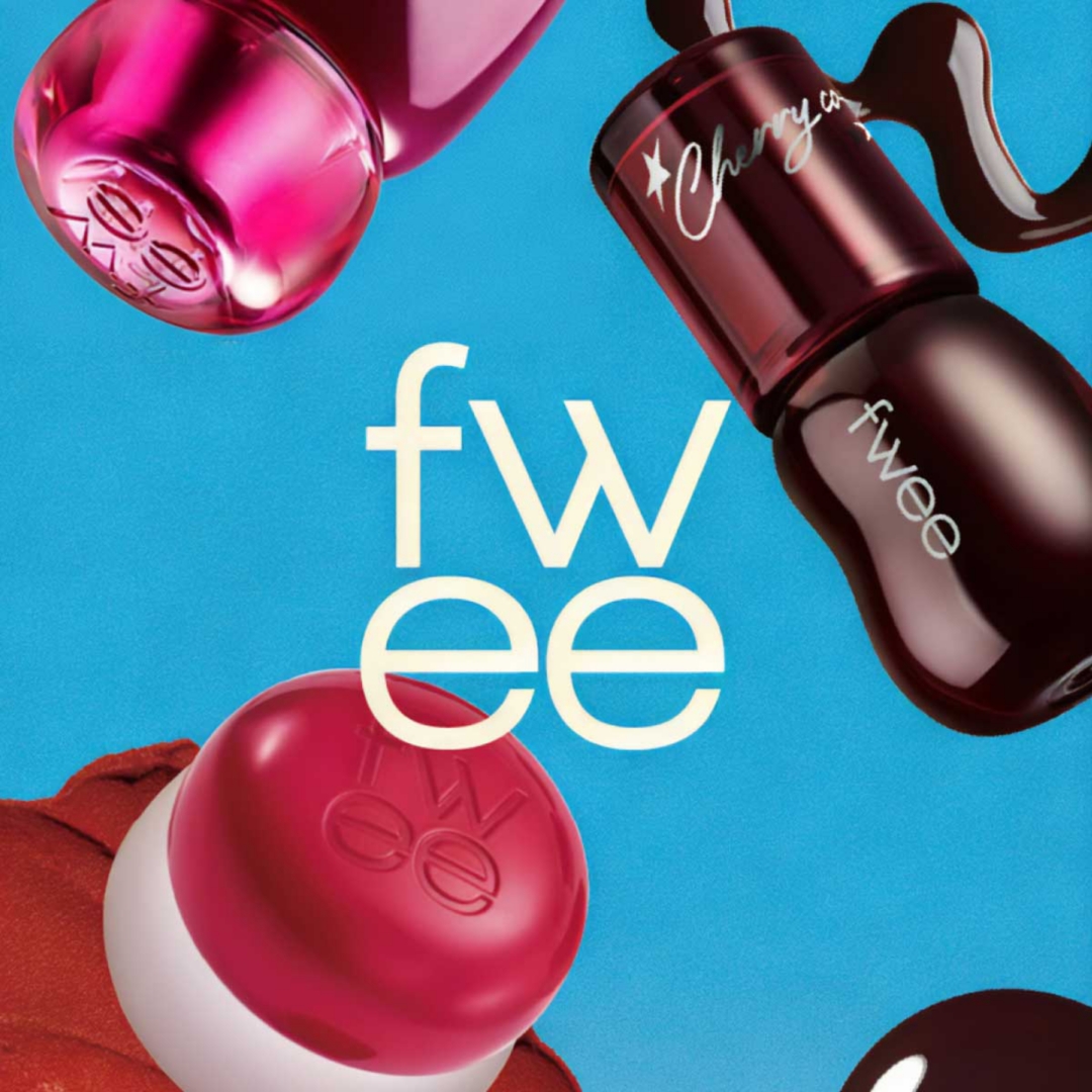 fwee logo with colourful beauty products