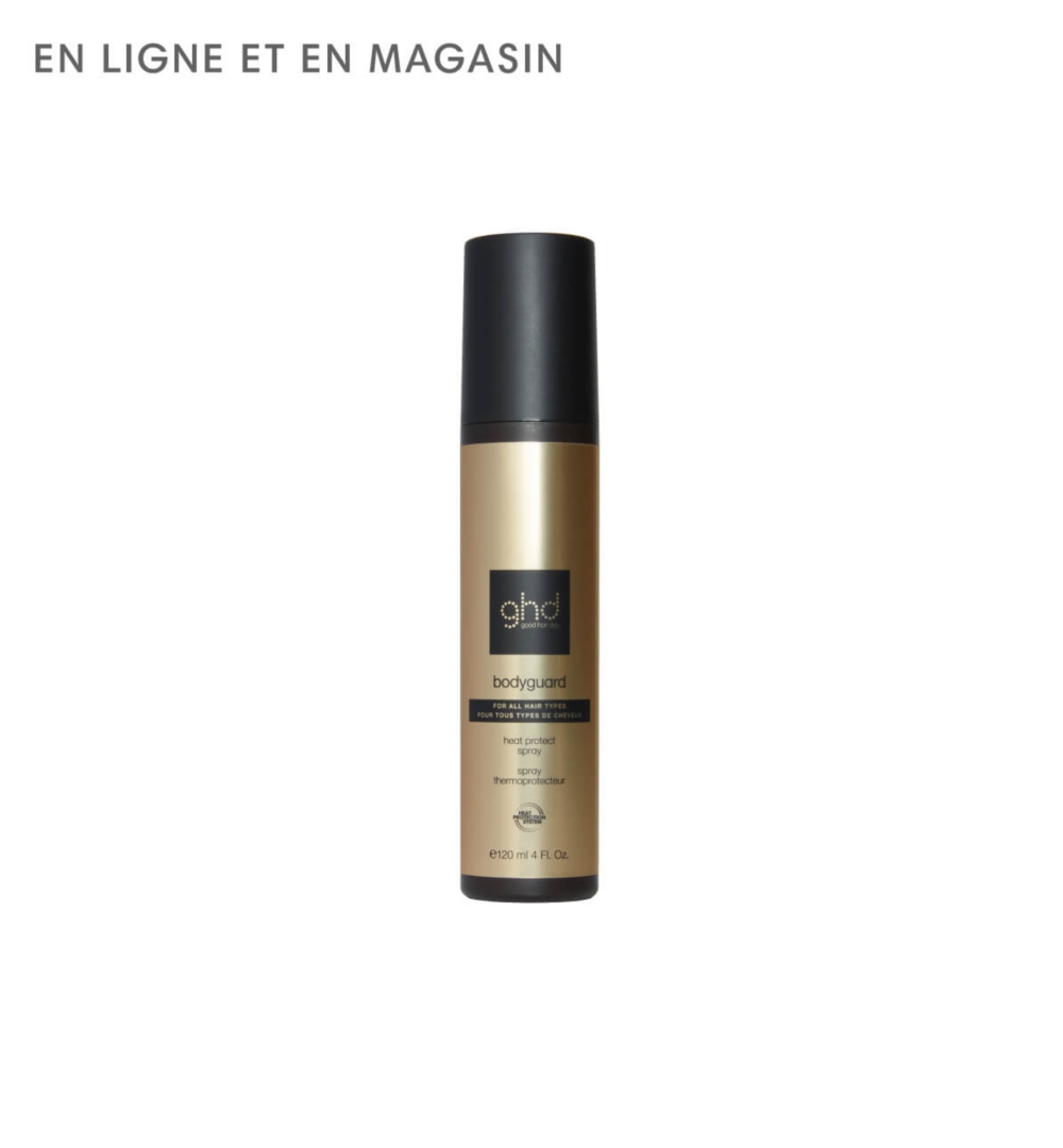 Grand flacon de laque pour cheveux doré et noir