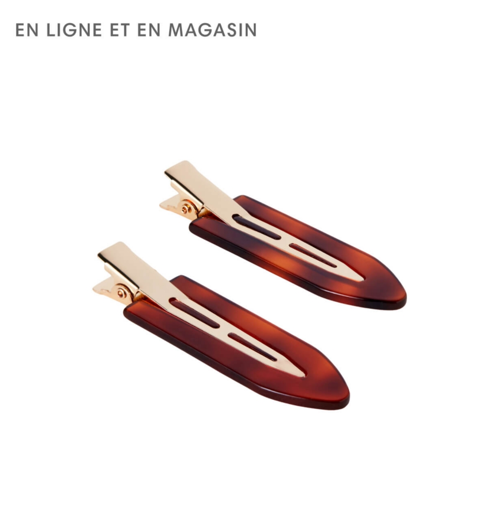 Deux pinces à cheveux
