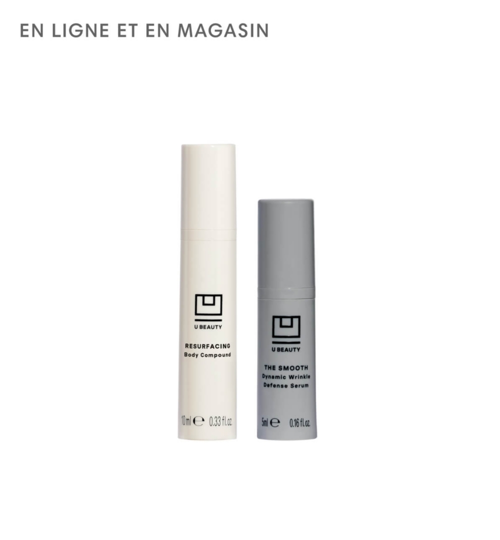 Deux bouteilles de produits de soins U Beauty
