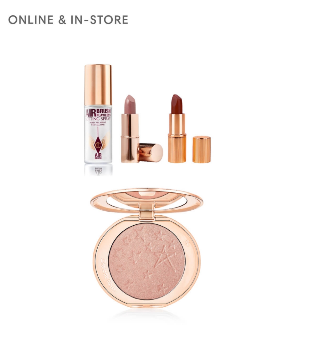 A variety of Charlotte Tilbury makeup samples