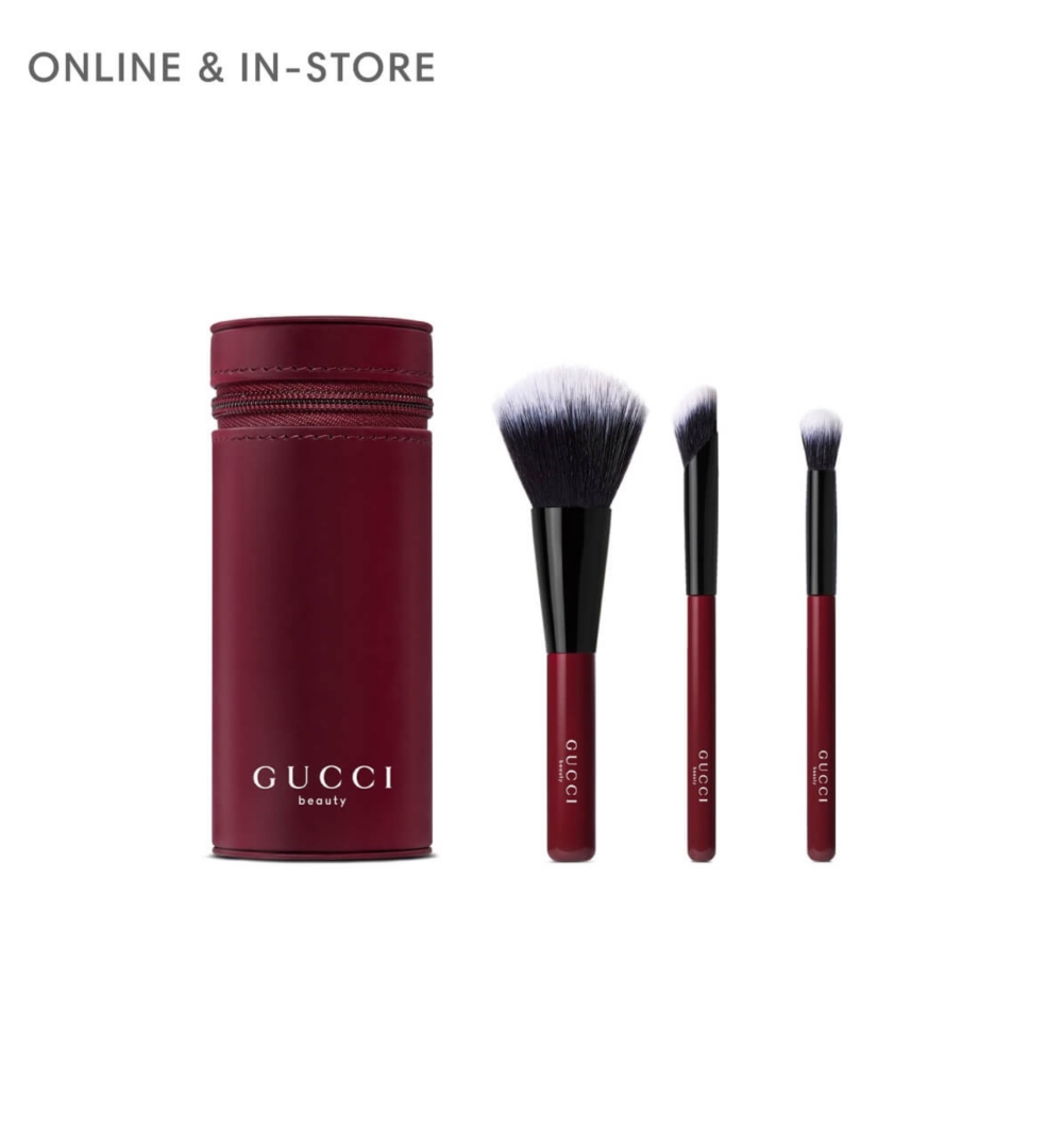 Three makeup brushes by Gucci