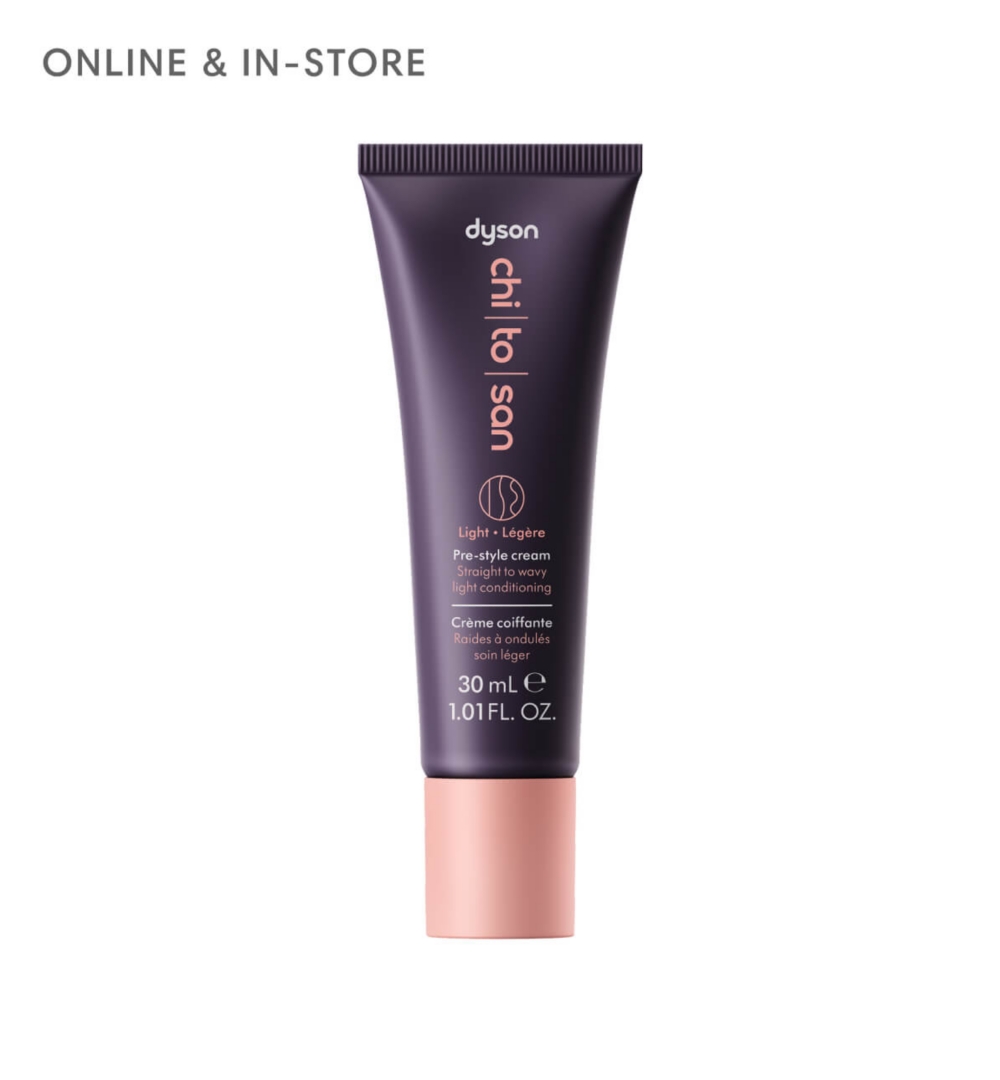 A miniature Dyson hair product