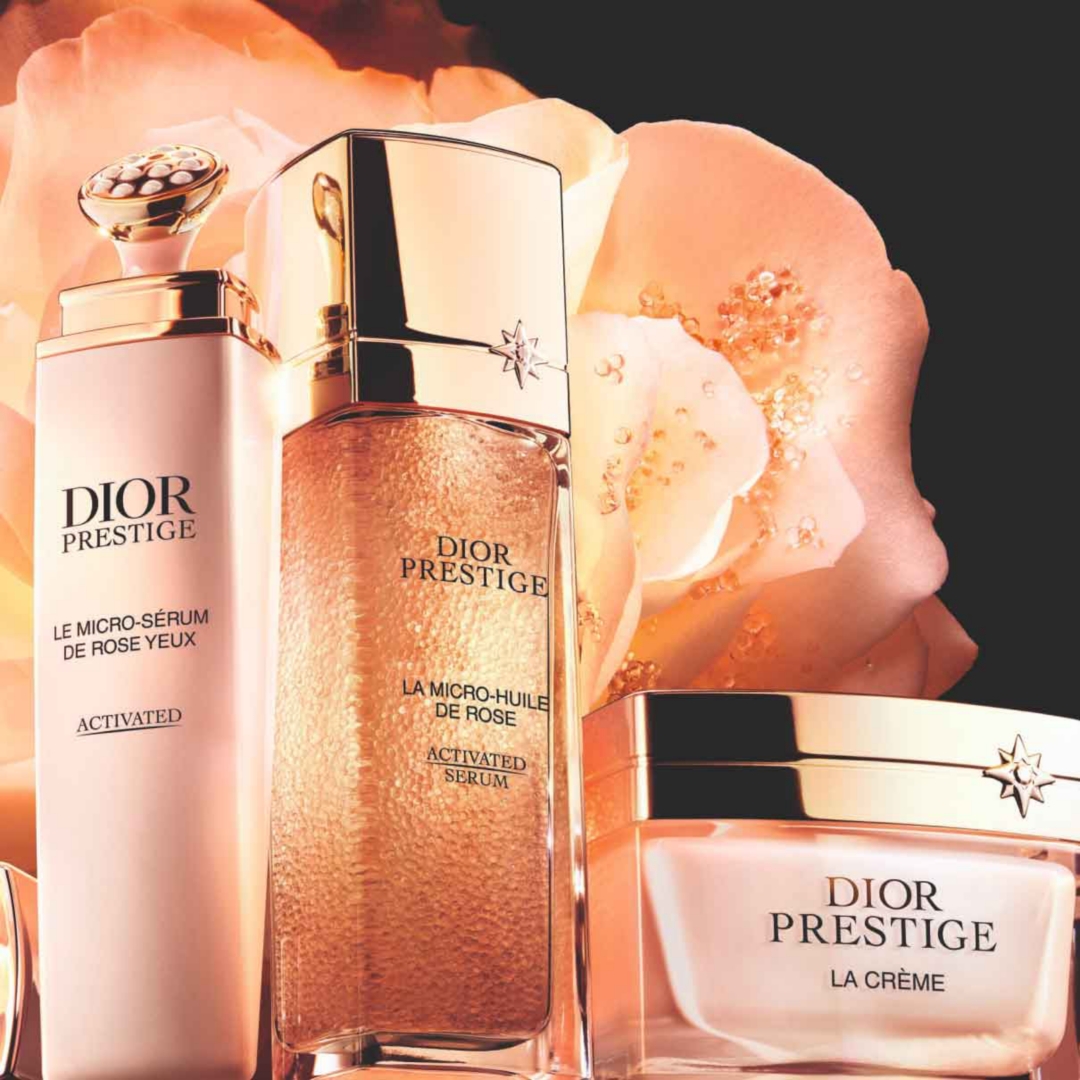 Rose coloured Dior beauty products