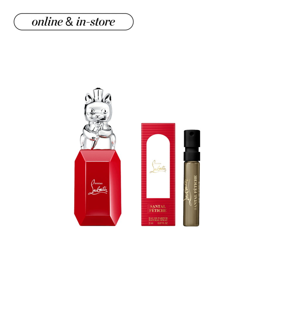 Red Christian Louboutin makeup samples