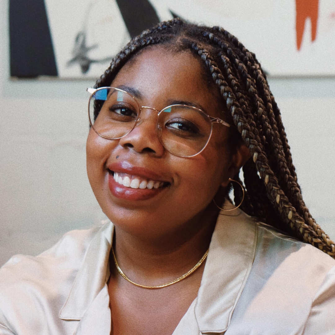 Artist Nneka Myers smiles for the camera